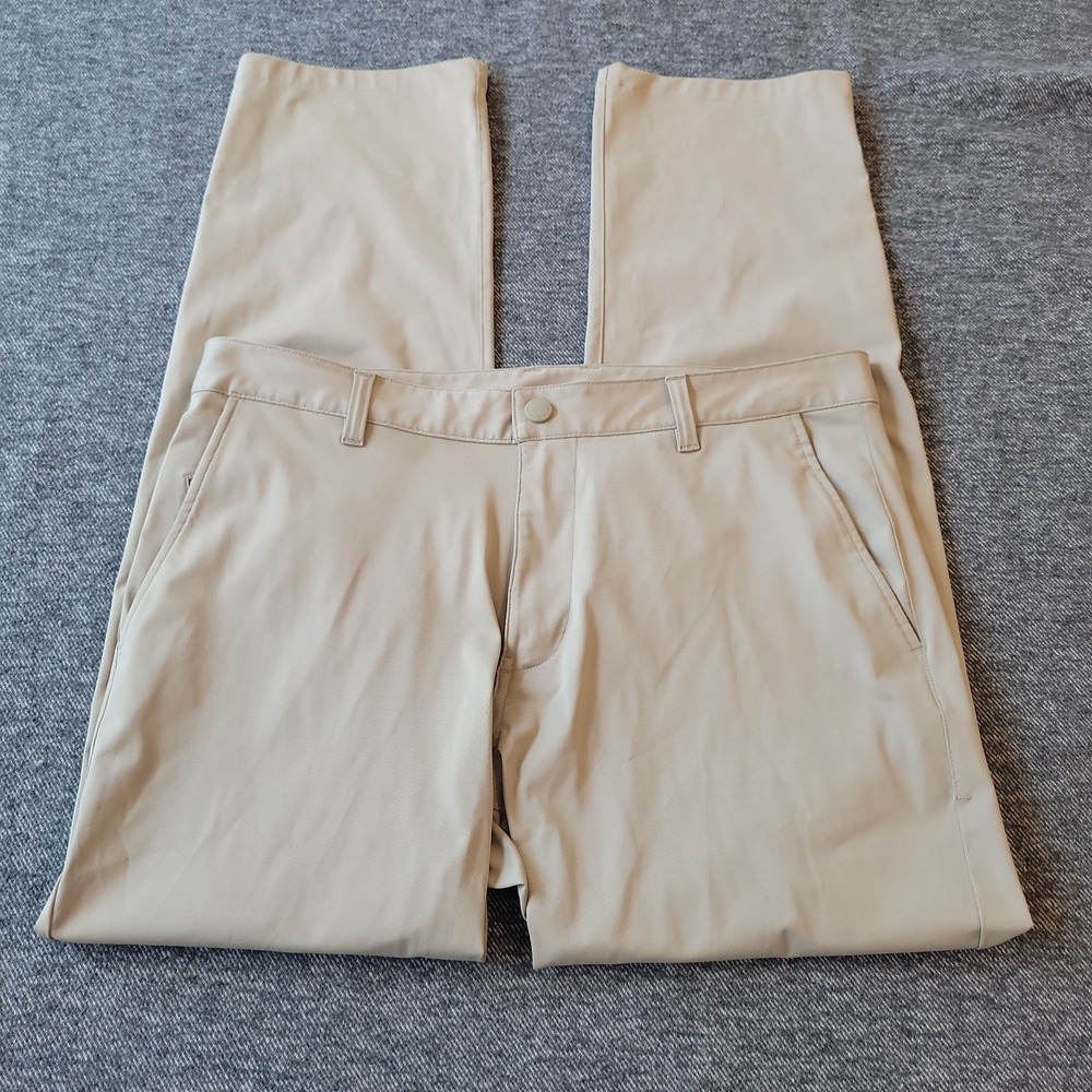 Rhone Commuter Pant Mens 33x29 Beige Classic Straight Leg Chino Golf Performance